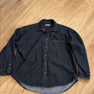 Faherty Women’s Black Denim Sunfair Shirt size S